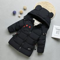 Winter Children's Parkas Jackets for Kids Warm Boys Girls Thick Warm Windbreaker Baby Outerwear Toddler Coats Clothin 130cm juoda