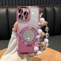 Lovely Heart Bracelet Mirror Phone Holder Case For Xiaomi Redmi Note 13 12 Pro 4G 5G 11S 10S 9S 10 11 Shockproof Glitter Cover Redmi Note 13 (4G)