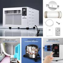 Uodų tinklas, patalpos bendrabutis, mobilus oro kondicionierius, 1 AG, nemokamas montavimas ir drenažas, suderinamas su palapine 110V US plug