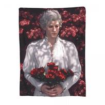 Baldur's Gate 3 Astarion Vampire Character  Blankets Soft Warm Flannel Throw Blanket Bedding for Bed Picnic Travel Home Couch 30x40in