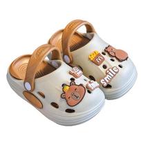 Capybara-Themed Kids' Clogs (Hole-Punch Sandals) - New Unisex Children's Slippers with Ultra-Soft  Step-In-Feel  for Indoor Anti-Slip Home Wear 24-25 inner length 16cm chaki