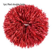Prabangių šokių vakarėlių dekoratorių klubo sporto reikmenys, linksmintojų pomponai, linksmybių kamuolys 1pc Red double hole