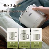 Midea Foldable Electric Travel Kettle CN plug (adapter included) gray