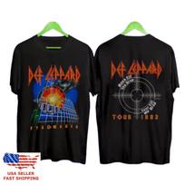 Def Leppard 1983 Pyromania Tour Shirt Vintage Rock Band Tee Front Back Print XL