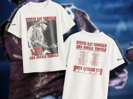 Stevie Ray Vaughan 1989 North American Tour Heavy Cotton Unisex Shirt – SRV Double Trouble Blues Rock T-Shirt Hoodie for Men & Women XXL