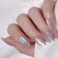 Medium Almond Cats Eye Press On Nail 30Pcs Glossy Finish False Nail Acrylic Artificial Nail for Salon Quality Manicure 1