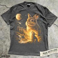 Bunny Howling at the Moon Vintage Shirt Silly Rabbit Easter Tee XXXL