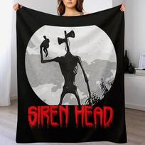 Siren Head Throw Blanket Cozy Sofa Blanket for TV Watching Napping Size: 75*100cm, Weight: 230 GSM