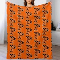 Original Logo Princeton Tigers Throw Blanket Soft Home Decor Blanket for Couch Bedroom Size: 75*100cm, Weight: 230 GSM