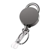 Safety Elastic Keychain Retractable Badge Reels Pull Keyring ID Card Badge Holder Key Chain Ring