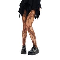 Women'S Punk Tights Sexy Pantyhose Breathable Hosiery Girls Tights Thigh High Body Stockings Long Mesh Socks White Legging