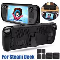 Steam Deck dėklas su atlenkiama atrama 7 viename, skirtas Steam Deck, atsparus dulkėms, neslystantis TPU dangtelis, žaidimų konsolės priedai