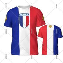 France symbol T-shirt Men Women French Flag Emblem 3D Print Sport T Shirts Summer Fashion Street Trend Short Sleeve Top Sport T XL