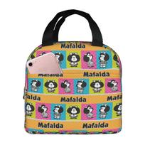 M-Mafaldas Vintage Quino Comic Cartoon Mang Anime Insulated Lunch Bag for Camping Travel Portable Thermal Cooler Bento Box One Size