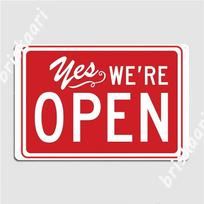 Yes We Re Open Poster Metal Plaque Poster Cinema Bar Cave Plates Garage Personalized Tin Sign Poster 20X30CM