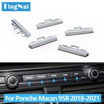 Automobilio priekinio ekrano ekrano chromo mygtuko apdailos jungiklio dengimo juostelės keitimas, skirtas „Porsche Macan 95B 2018- 95B919597“ Left 1PC