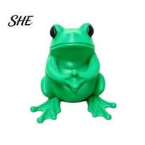 Fun Desktop Decoration 3D Printed Cute Frog Pen Holder, Bright Green Stand with Pen-Grabbing Structure, Study Table Holder Anti-Slip Organizer 1pc