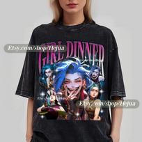 Jinx Arcane T-Shirt Unisex Vintage Style | Jayce x Viktor, Arcane, Jaycepfp, Girl Dinner 3XL