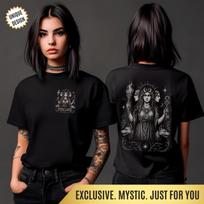 Hecate Gothic Witchcore T-Shirt Triple Goddess Tee Gift for Her, Pagan Dark Feminine Shirt | Occult Gift for Witches & Mystic Women Top S