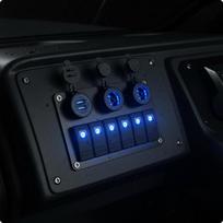RV Switch Panel Aluminum Marine Board USB Charging Ports 12V Control for Boat Owners