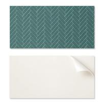 Aesthetic Vinyl Wall Tiles with Herringbone Pattern Print 10X40X20 Cm