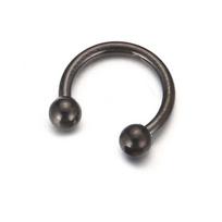 Helix Punk Stainless Steel C Shape 1 Pcs Hoop Circular Body Piercing Lip Rings Jewelry Nose Rings black-6mm