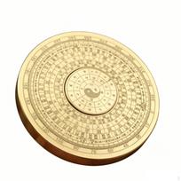Bagua Luopan Rotatable Brass Feng Shui Compass Metal Craft Disc for Desk, Travel 5.8CM 5.8CM
