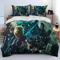 Final Fantasy Series Games Cartoon Comforter Bedding Set,Duvet Cover Bed Set Quilt Cover Pillowcase,king Queen Size Home Textile EU Single 135x200cm