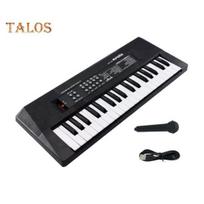 Vaikiškas elektroninis pianinas klaviatūra žaislas su mikrofonu 37 klavišai daugiafunkcis muzikinis instrumentas žaislas mažiems vaikams berniukams mergaitėms USB maitinamas baterijomis edukacinis