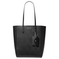 Michael Kors Vincent Logo Magnetic Closure Saffiano Leather Tote Shoulder Bag Large Women handbags Black 35F4S2VT7T-001 Basic Set (Bag+Dust Bag)