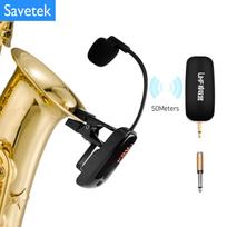 UHF Bevielė Saksofono Mikrofono Sistema Užfiksuojama ant Instrumento Imtuvas Siųstuvas Trimitas Trombonas Fagotai 1 to 1