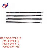 Honda automobilio durų sandariklis: Išorinio stiklo sandarinimo apdailos juostelė 72450-SV4-013 72450-SV4-013 black