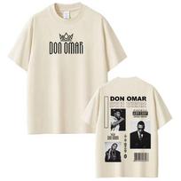 Rapper Don Omar Album Print T-shirts Men Women Fashion Gothic Punk T-shirts Short-sleeved Loose Casual Cotton Hip-hop T-shirts S įvairiaspalvis