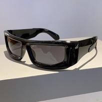 New Metallic Rim Outside Sports Women Shades Trendy Design Vintage UV400 Eyeglasses KAMMPT Y2k Wrap Circular Men Sun Glasses Other