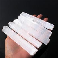 Natural Gypsum Sticks Raw Gemstone White Selenite Wand Reiki Energy Jewelry Making Healing Stone Crystal Quartz 7cm-9cm