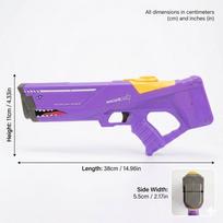 Electric Water Guns for Adults Powerful Squirt Automatic Suction Water Storage Gun Blasters Summer Outdoor Game Toy for Boy Kid violetinė