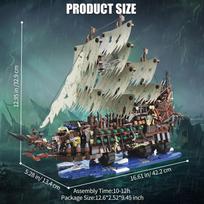 2000+PCS MOC Pirate Ship Series Assembly Building Blocks Model With Lighting Assembly Children's Toys Gift Home Ornaments