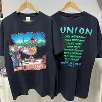 1991 YES Band Union World Tour 2 Side Cotton Black Unisex T-shirt M