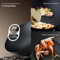 Maibale Pre-seasoned Non-stick Cast Iron Wok