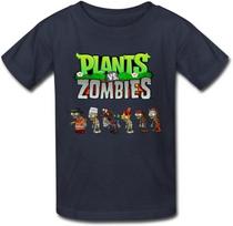 Kid's Vintage Plants Vs Zombies T-Shirts Size L Navy by Mjensen XXXL