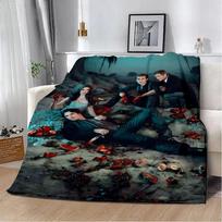 Damon Salvatore The Vampire Diaries Printed Blanket Picnic Blankets Warm Blanket Soft and Comfortable Blanket Home Travel Gift 75cmx90cm