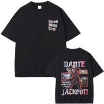 Devil May Cry Dante Graphic T-shirt Vintage Washed Gothic Streetwear Game Merch Unisex Oversized Crew Neck Cotton Short Sleeve Tee Tops 4XL