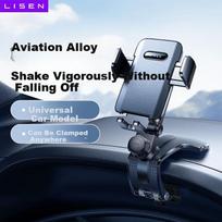 Lisen Car Phone Holder, Multifunctional Clip-On Car Phone Mount, Suitable for HUD, Center Console, And Dashboard