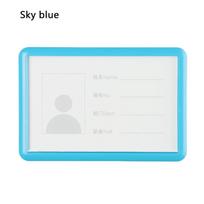 Credit Card Name Tags Office School Card Holder With Pin Clip ID Badge Holder Card Bag Badge Case mėlyna