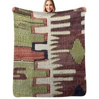 Boho Kilimas, Navaho Austas, Austas Tekstilės Gaminys, Persiško Kilimo Mesti Antklodė Visus Metus Minkšta Patogi Antklodė Namams Size: 75*100cm, Weight: 230 GSM beige