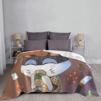 Punchy Pumpkin Spice Latte Blanket Fashion Custom Animal Binta Fall Psl October Leaves Coffee Size: 75*100cm, Weight: 230 GSM