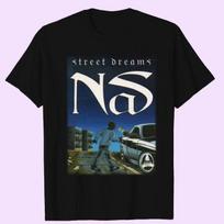 Camiseta De Rap Hip Hop Nas Street Dreams S