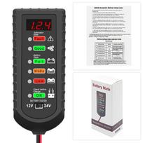 12V 24V Car Battery Tester LED Display 6 Light Auto Repair Analyzer Durable Vehicle Diagnostics Tool for Garage Maintenance A1
