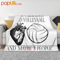 I Like Cardiology And Volleyball Maybe 3 People Ultra-Soft Blanket Quilt Winter Sofa Cover Bed Covers Size: 75*100cm, Weight: 230 GSM