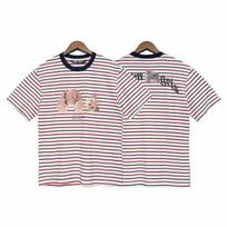 22SS cross-border tide brand palm angel severed bear letter striped short-sleeved t-shirt for men and women couples high street bf half-sleeved S